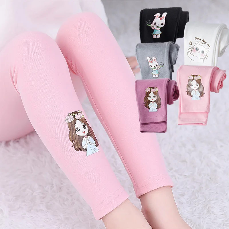 Baby Girls Lovely Legging Solid Color Pants soft and Comfort Wear Autumn Casual for Kids 2-7 year