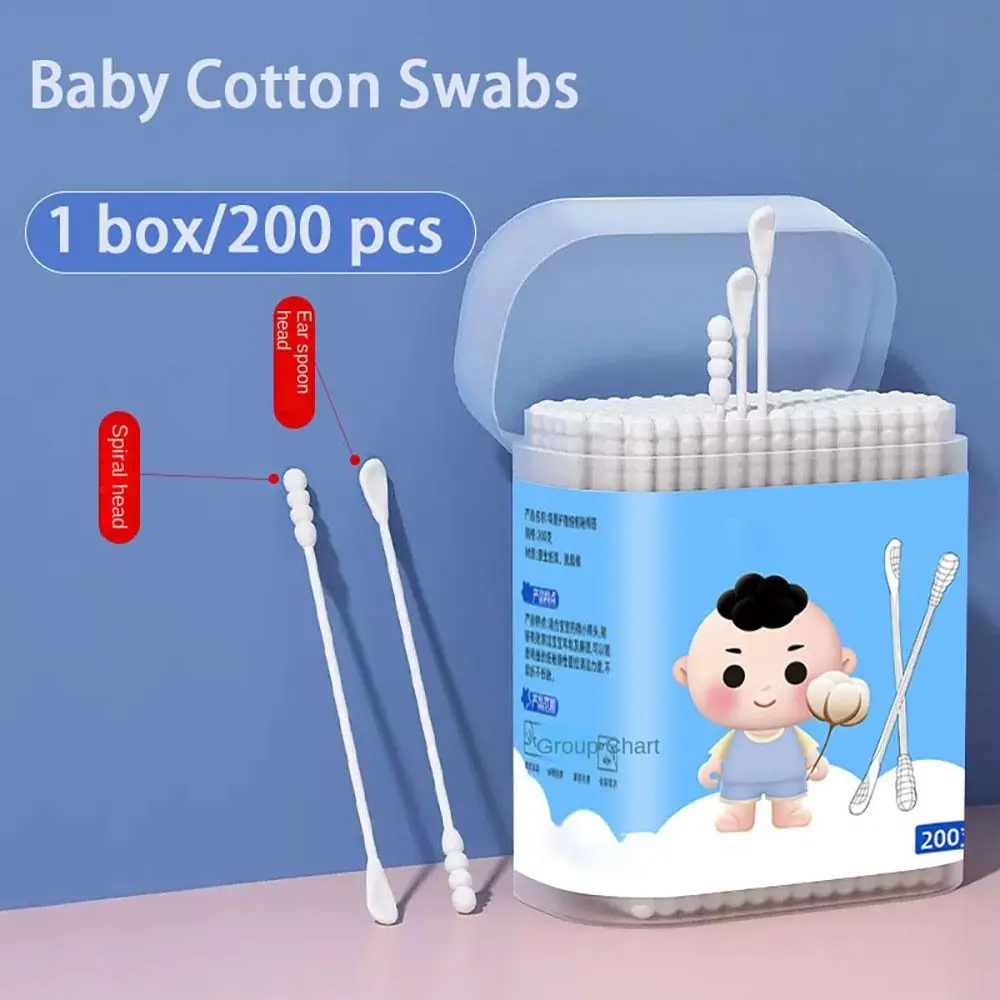 Cotton Baby Ear Swab Extra Thin Stem Newborn Care