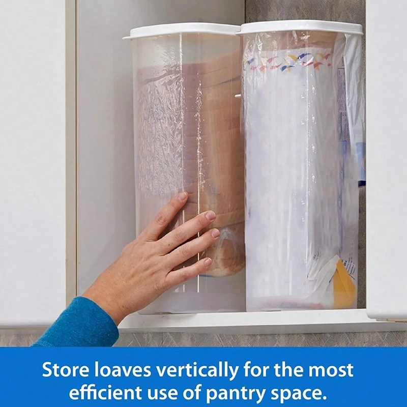 Transparent Bread Box Plastic Fresh-Keeping Toast Storage Holder With Lid Bread Crisper Storage Container, Easy To Use A