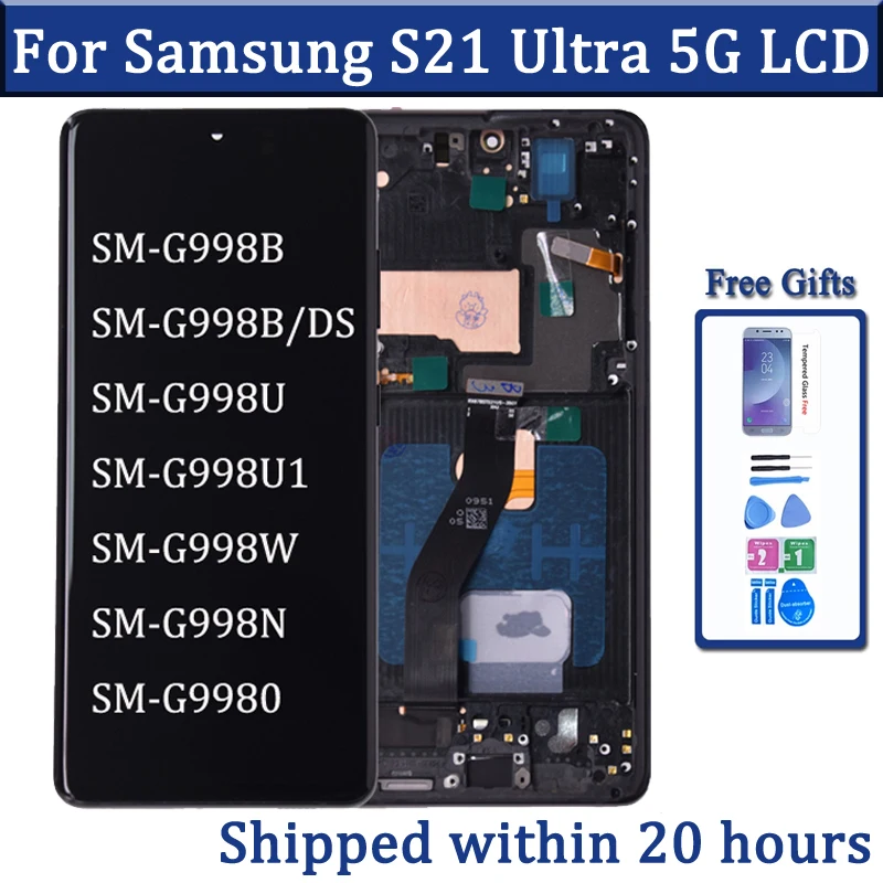 LCD Display Screen For Samsung S21 Ultra 5G G998 G998U G998B AMOLED Touch Screen Digitizer