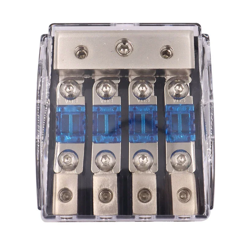 Fuse Holder Power Distribution Block Zinc Alloy Nickel Plating Mini Fuse Holder Stereo Audio AFS Fuse Holder Power Distribution Block Box Car Audio Modification