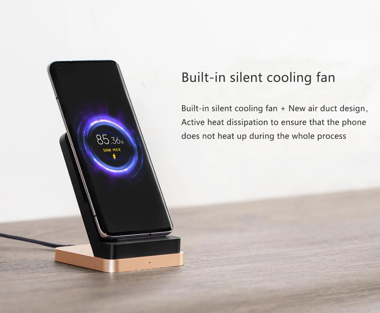 Xiaomi 55W Wireless Charger Max Temperature Control Vertical Charging Base Charger for Xiaomi Mi 11 Ultra