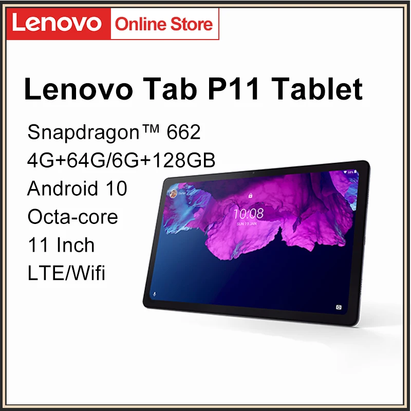 Глобальная прошивка Lenovo Tab P11 Pro или Xiaoxin Pad 11 дюймов WIFI 2K ЖК-экран Snapdragon