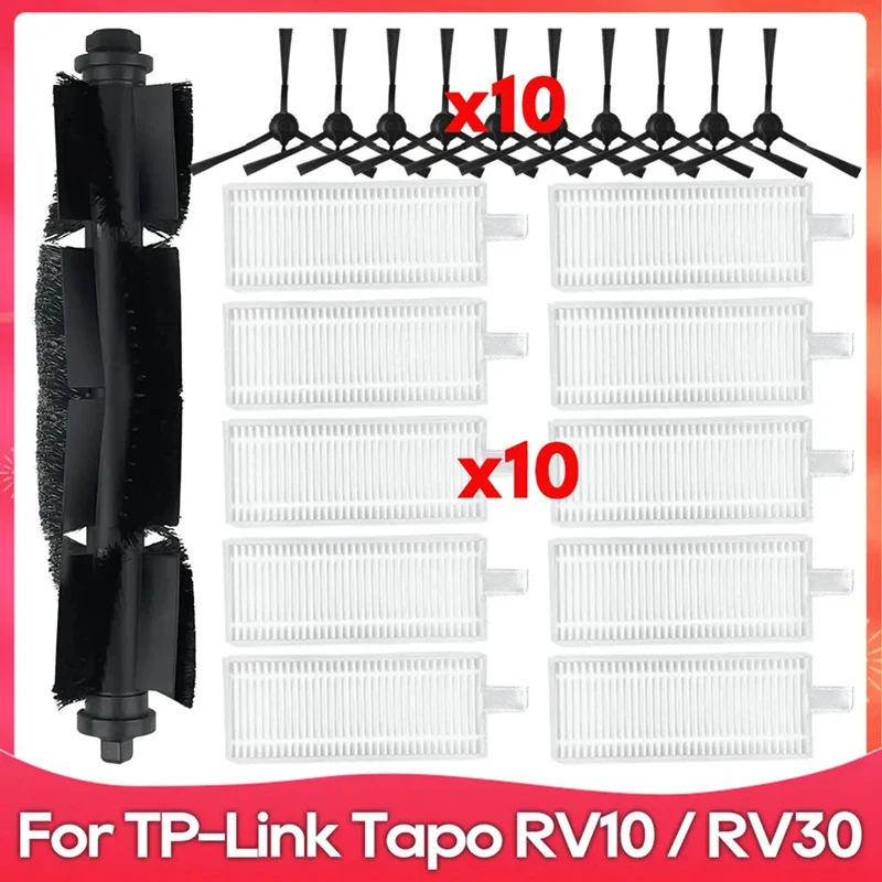 For TP-Link Tapo RV30 / RV30 Plus / RV10 / RV10 Plus / Homerun 2000 / 3000 Main Side Brush Filter Part Accessory