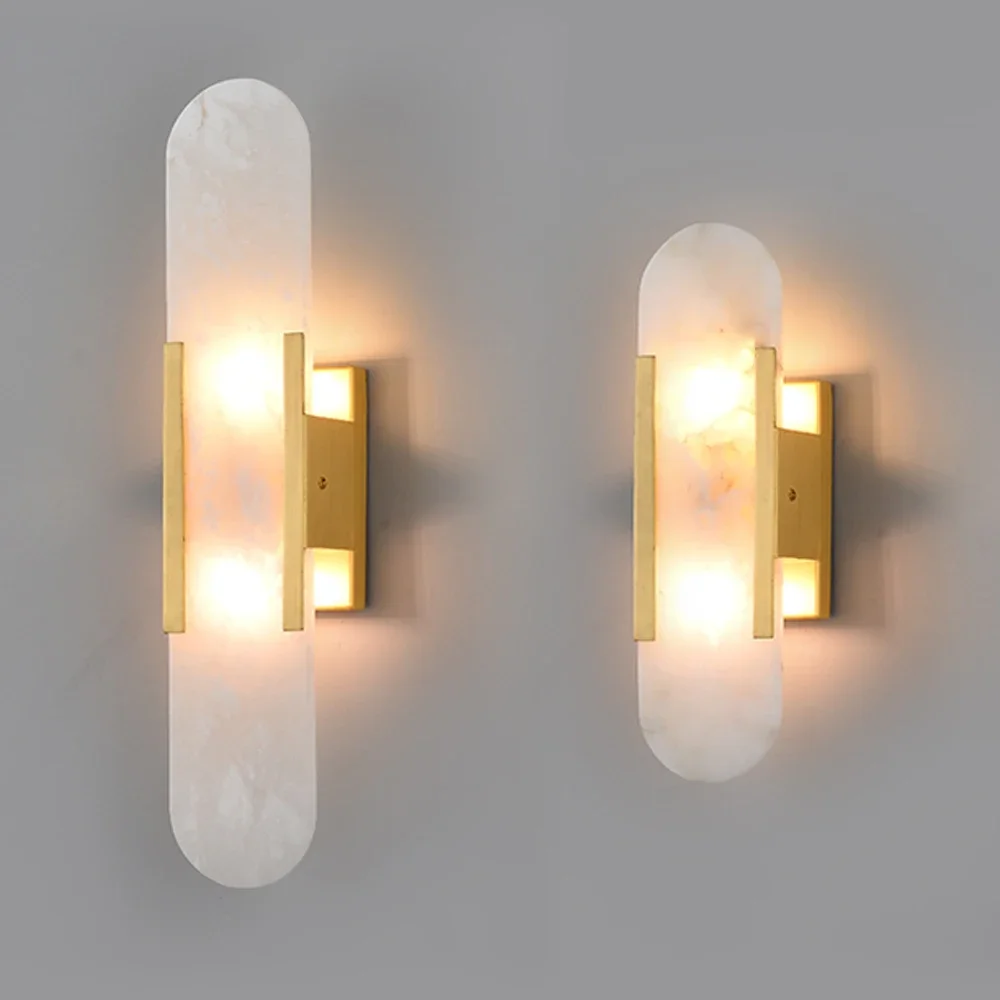 

Современная искусственная Роскошная зеркальная настенная мраморная лампа, дизайнерский комнатный настенный светильник для гостиной, спальни, кабинета, входа в коридор