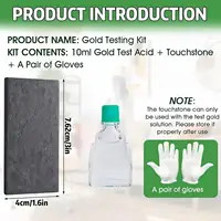 Kit de test de l'or 10K/14K/18K/22K/24K, testeur de pierres pour bijoux, détecteur portable de métaux précieux pour adultes, femmes et hommes 6