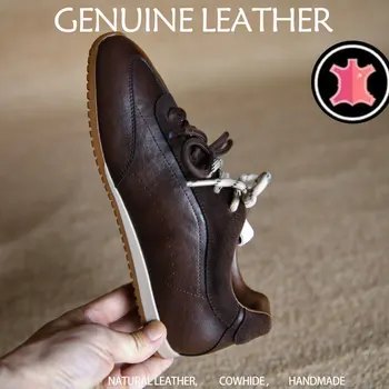 Women's genuine leather patchwork lace-up flats sneakers square toe high quality soft comfortable casual espadrilles shoes woman 1