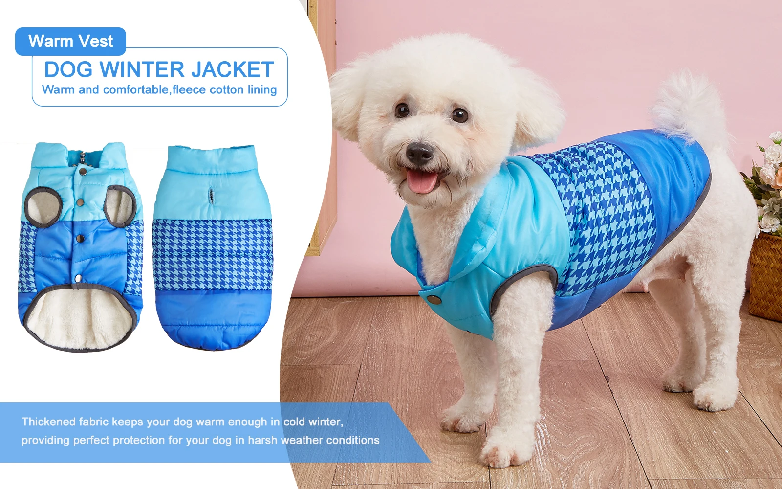Winter Dog Jacket Windproof Warm Coat For Small And Medium Dogs_voghion.com