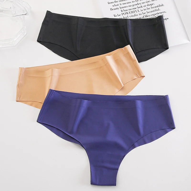 Warmsteps 3pcs/set Soft Women's Panties Plus Large Size Underwear Seamless  Ice Silk Underwear For Woman Lingerie Cotton Crotch - Panties - AliExpress