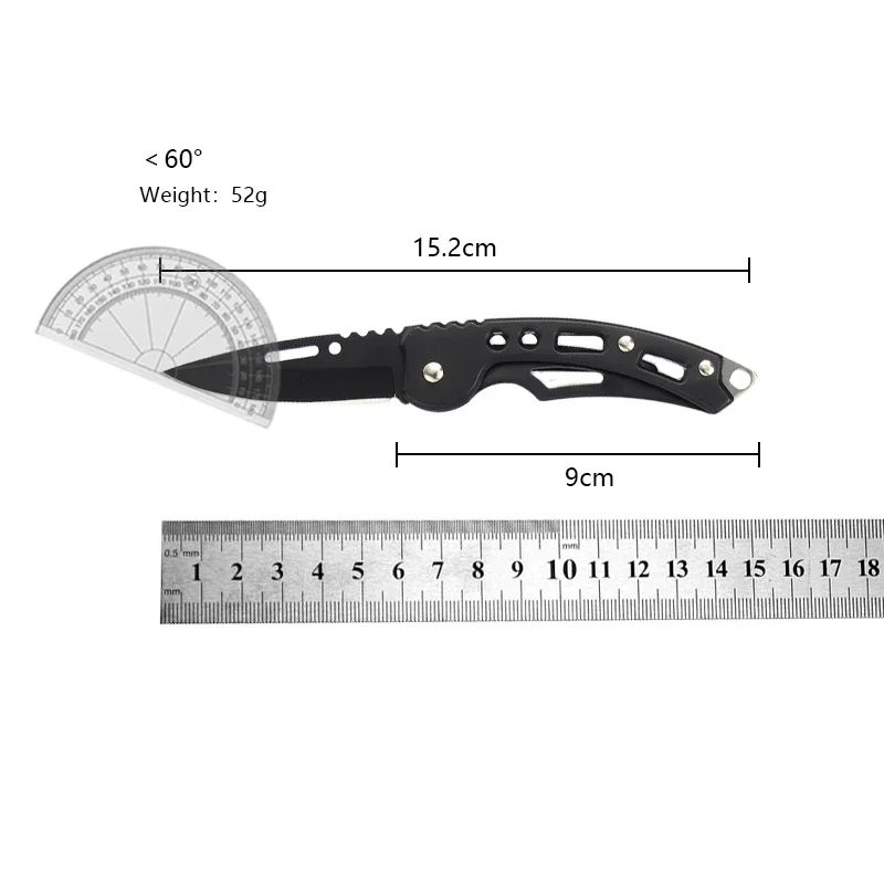 Folding Knife Stainless Steel Keychain Folding Knife Outdoor Carrying Knife Mirror Sharp Pocket Fruit Folding Outdoor Tool