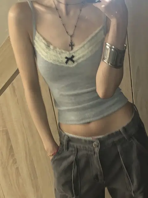 Bow Knitted V Neck Vest Top 5