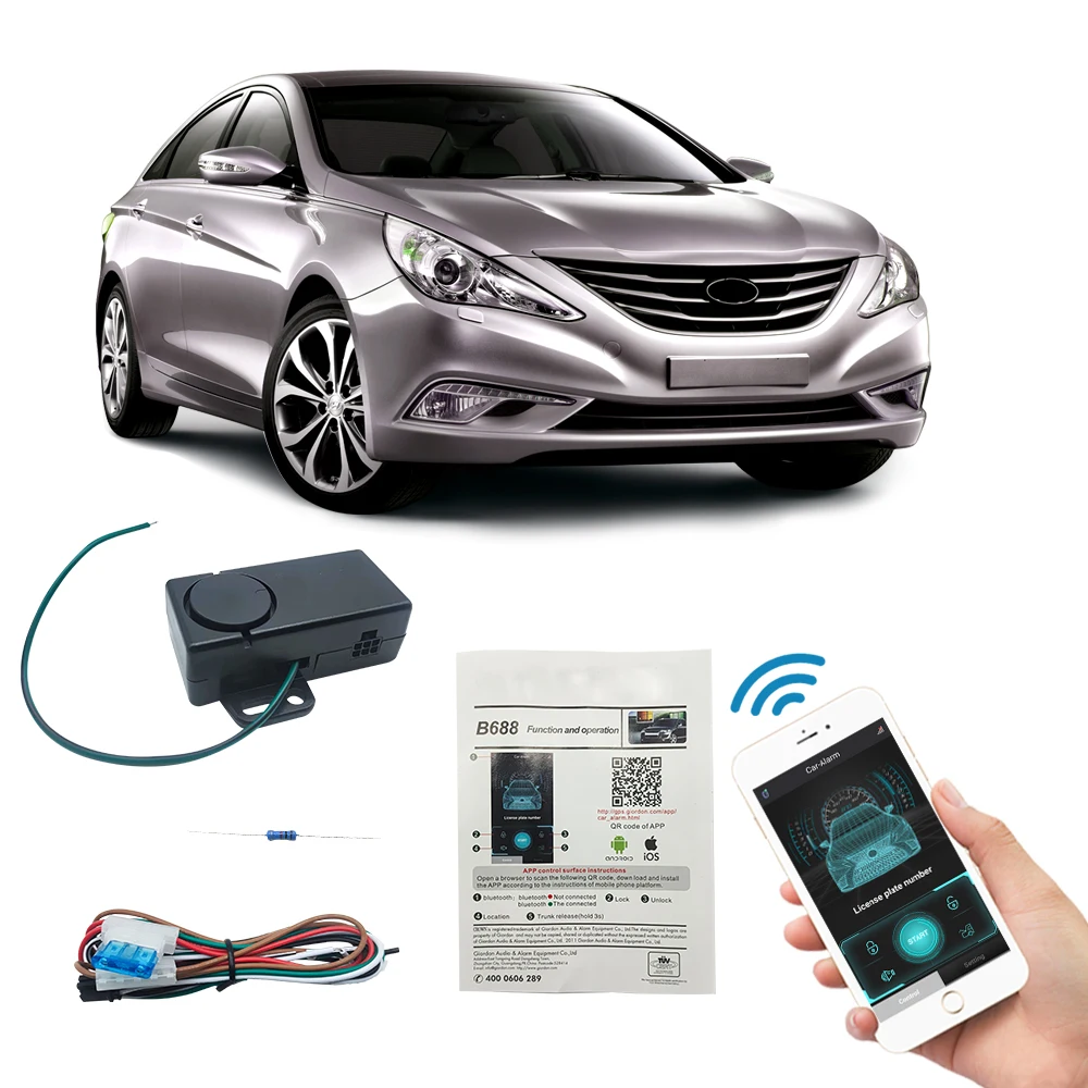PKE Smart Key Car Alarm System With Remote central locking Start Stop