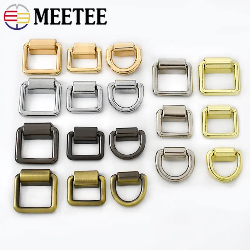 10/20Pcs Metal Bag Side Clip Buckles D Ring Screws Handbag Chain Hanger  Clasps Leather Strap Connector Hook DIY Repair Hardware - AliExpress