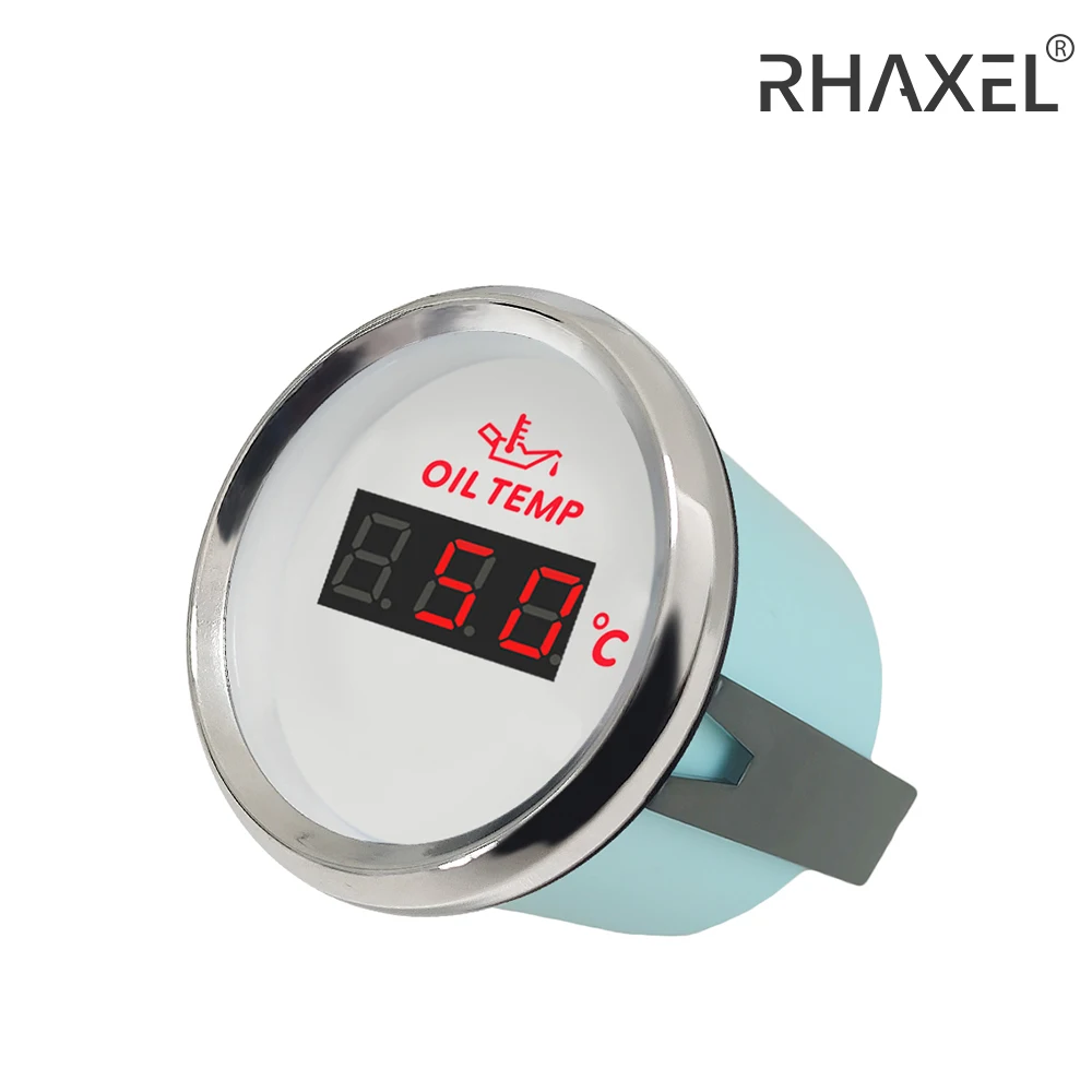 

RHAXEL 2"(52mm) Oil Temp Gauge Meter 50-150℃ with Red Backlight 9-32V for Car Trucks Motorcycle