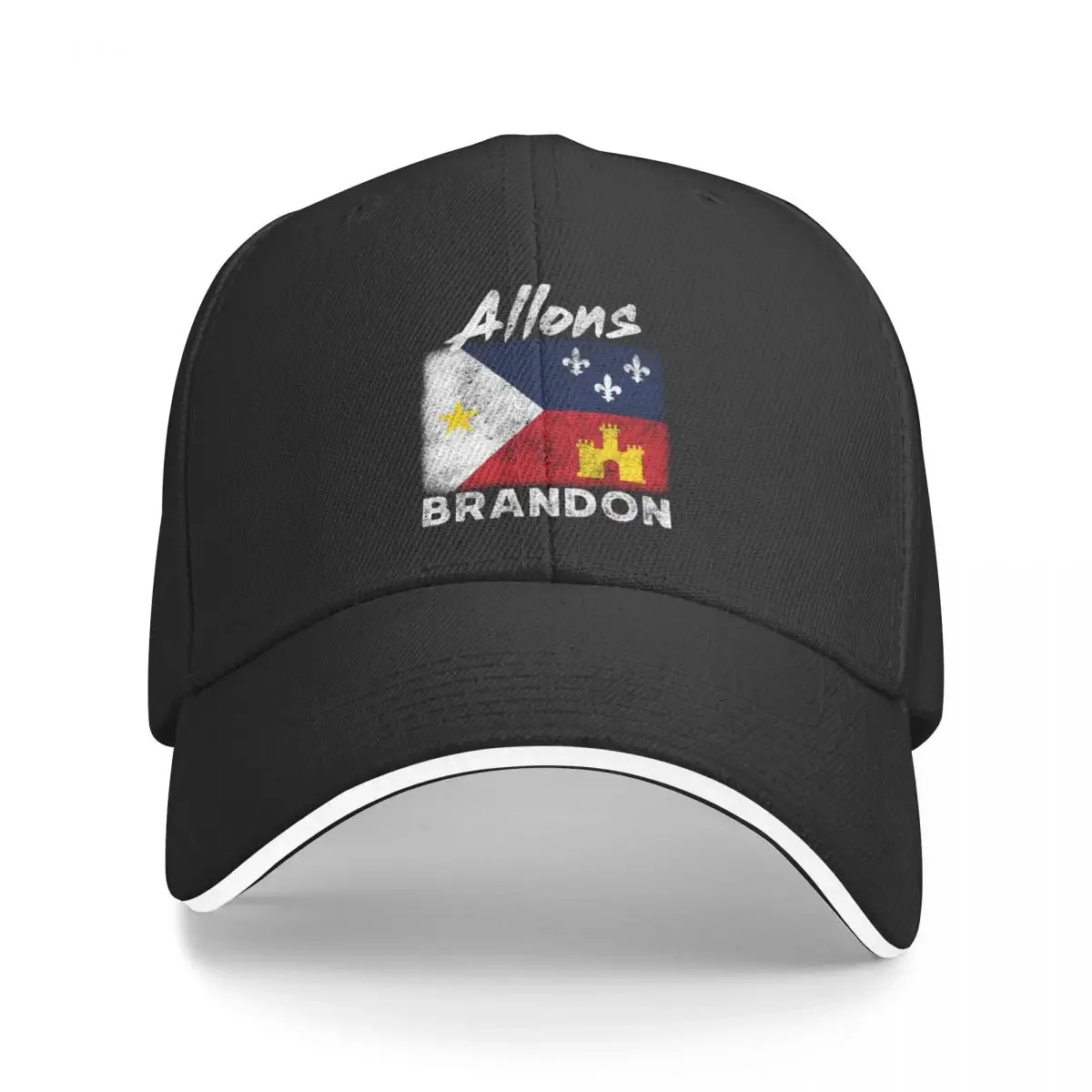 

Allons Brandon Louisiana Acadiana Flag American Flag Lets Go Brandon Baseball Cap Snapback Cap Hood Caps Women Men's