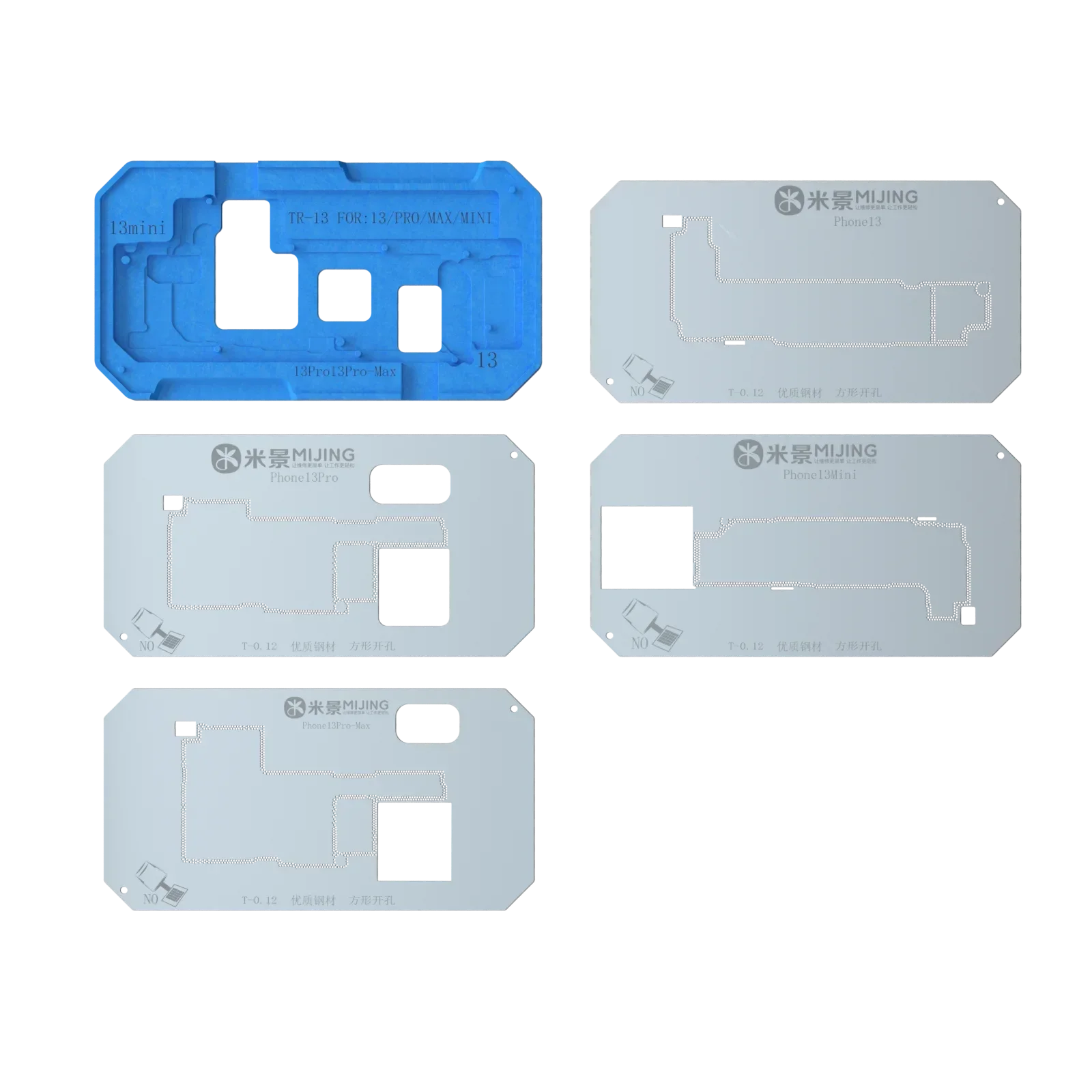 Mijing Z20 Pro Reballing Stencil Fixture kits iPhone X-17 Pro Max Motherboard Middle Frame Planting Tin Platform hand Tools