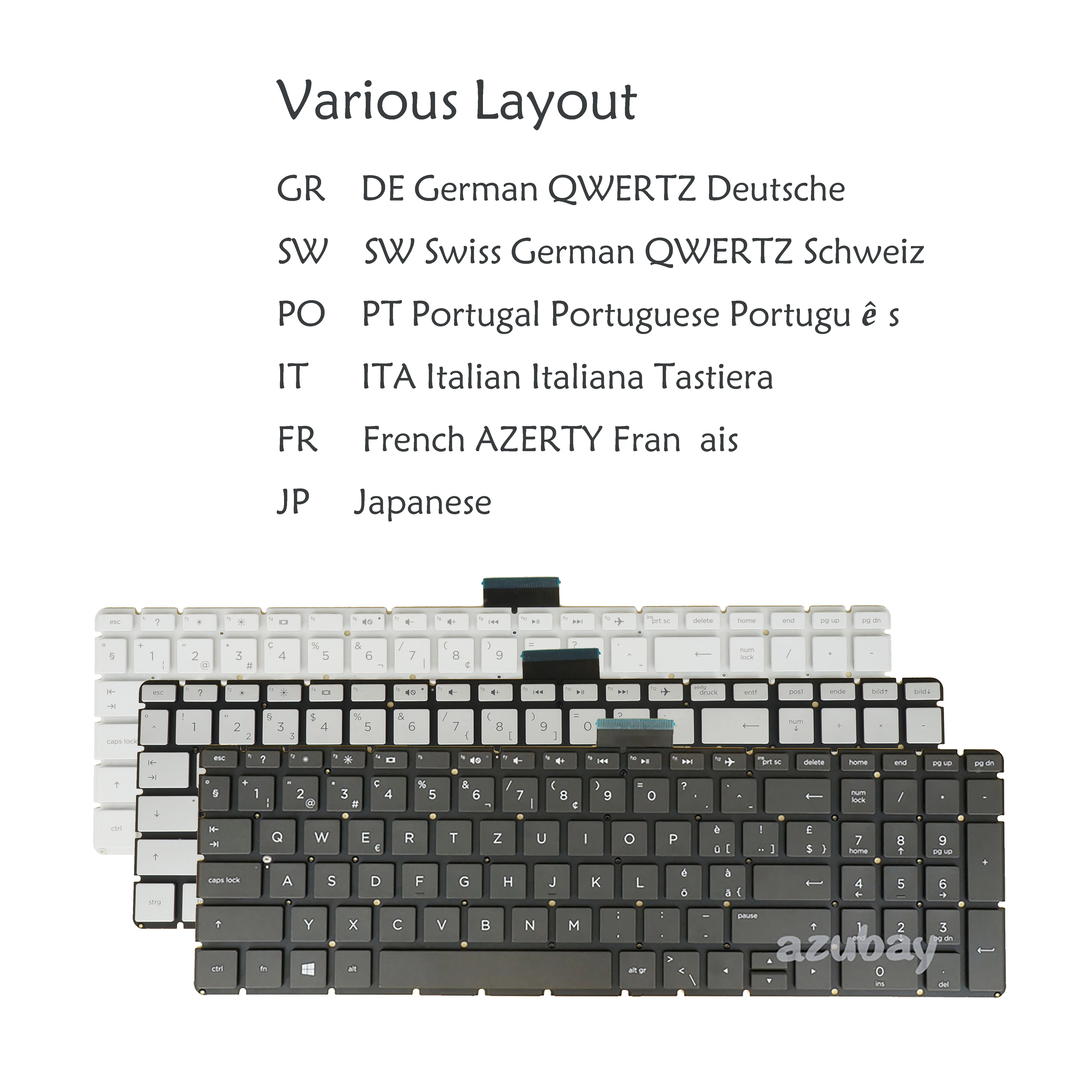 

Клавиатура для ноутбука HP 17-ar 17-bs 17g-br 17q-bu 17q-cs 17t-ae 17t-bs 17z-ak 17z-ar, швейцарская, немецкая, итальянская, французская, португальская
