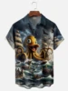 Hawaii Men's Shirt 3D Print Funny Cartoon Animal Short-sleeved Tops Summer Casual Men's Clothes Street fashion shirt for boys 1