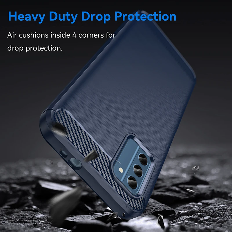 Enhanced Carbon Fiber Shockproof Silicone Phone Case – Premium Armor Protection with Soft-Touch Finish