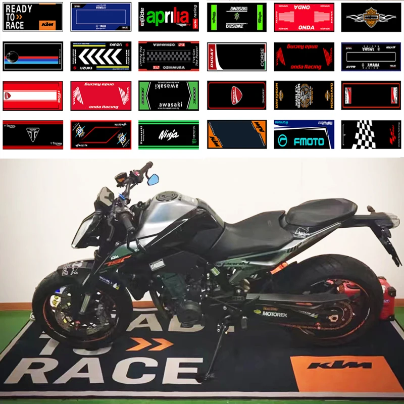 Tanio Wyświetlacz motocyklowy dywan wyścigi Moto Parking dywany dla KTM sklep