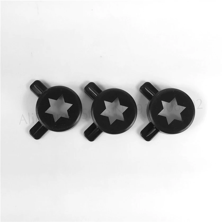 3 Black Hexagram Modeling Caps New Parts MQL Soft Serve Ice Cream Machines Fittings Mold Lids Inner Diameter 28mm