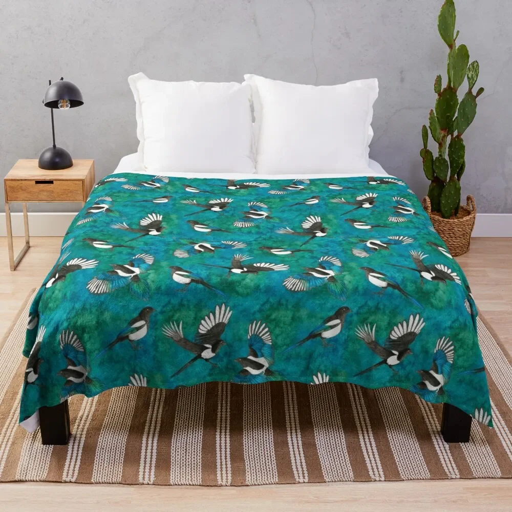 

Magpies Throw Blanket wednesday Decorative Beds Heavy Blankets