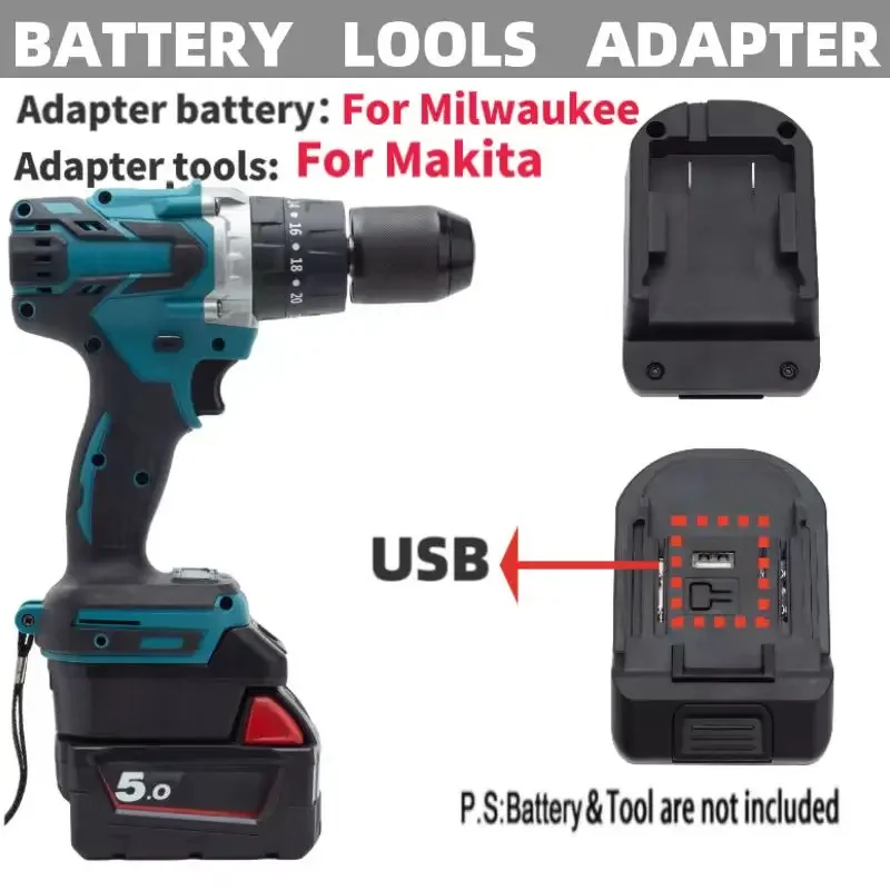 battery adapter converter for milwaukee m Converter  For Milwaukee M18 Battery  To For  Makita USB  Adapter Tool