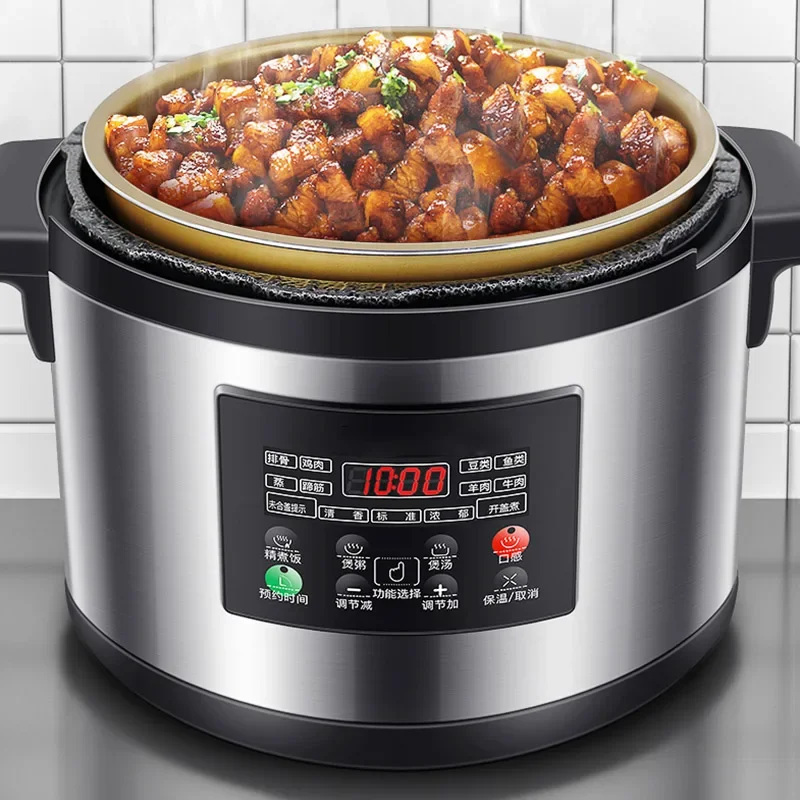 Large Multi-Purpos Stew Mutton Rice Ugali Cooker Stainless Steel Commercial MultCooker 15L 18L 20L Electric Pressure Rice Cooker