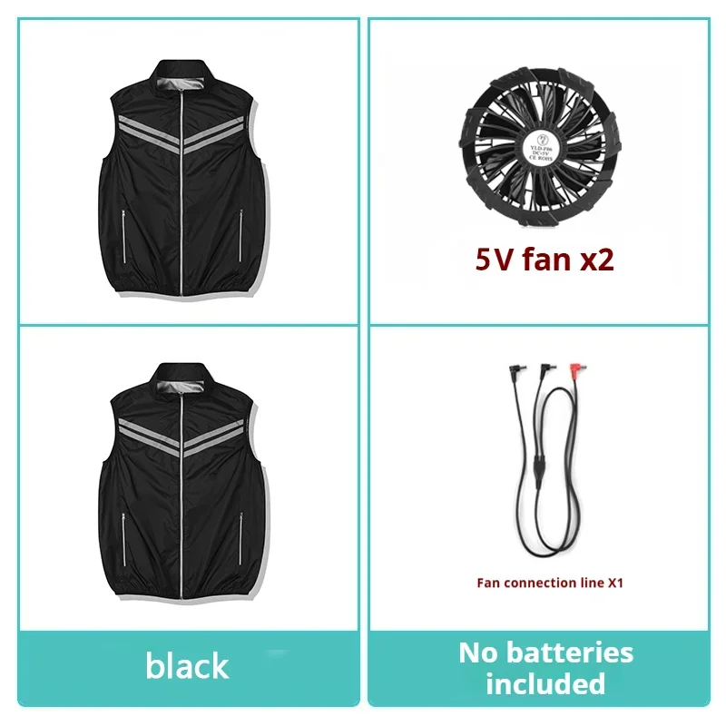 Multi Pocket Intelligent Heat Dissipation Vest for Both Men and Women Fashionable Slim Fit Thin Casual Workwear with Fan