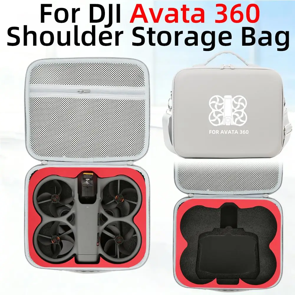 DJI Avata 360용 휴대용 케이스, PU 쉘 + EPE 라이너, DJI RC-N3/RC 2 컨트롤러 및 액세서리용