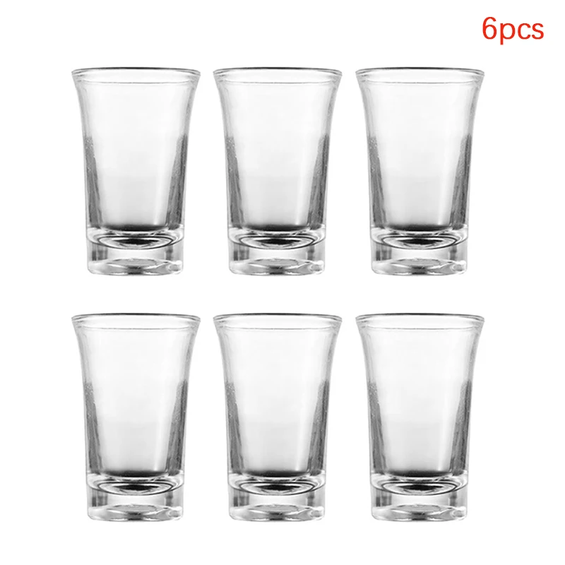 NEW 6 PCS Shot Glass Plastic Spirits Shot Cup Party Bar Club Drinking Tool Wedding Wine Glasses Cocktail Pint Bullet Vodka Cups