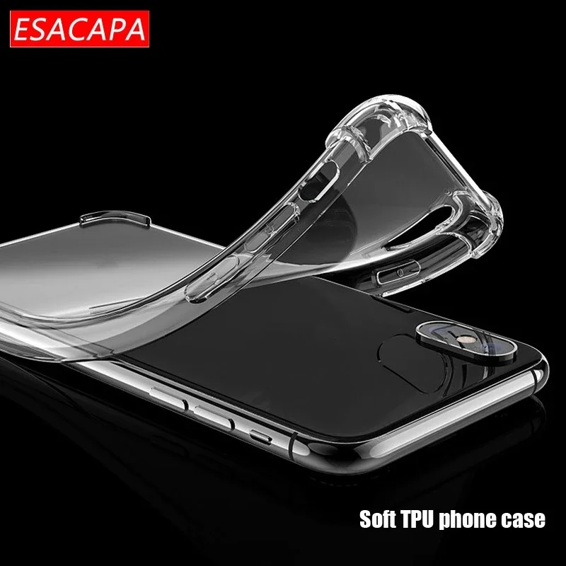 Crossbody Necklace Lanyard Phone Case with Shockproof Airbags and Clear Soft TPU Back Cover