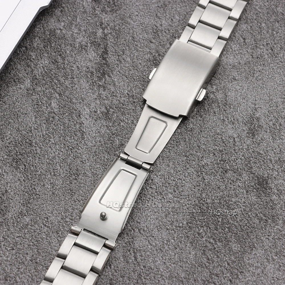 Slim 18mm Stainless Steel Metal Watchband Bracelet