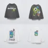 Cute Printing T-shirt Boys Casual Loose Simple Crewneck Base Shirt Pullover Tops Children Costume New Fashion All-match Tees 1