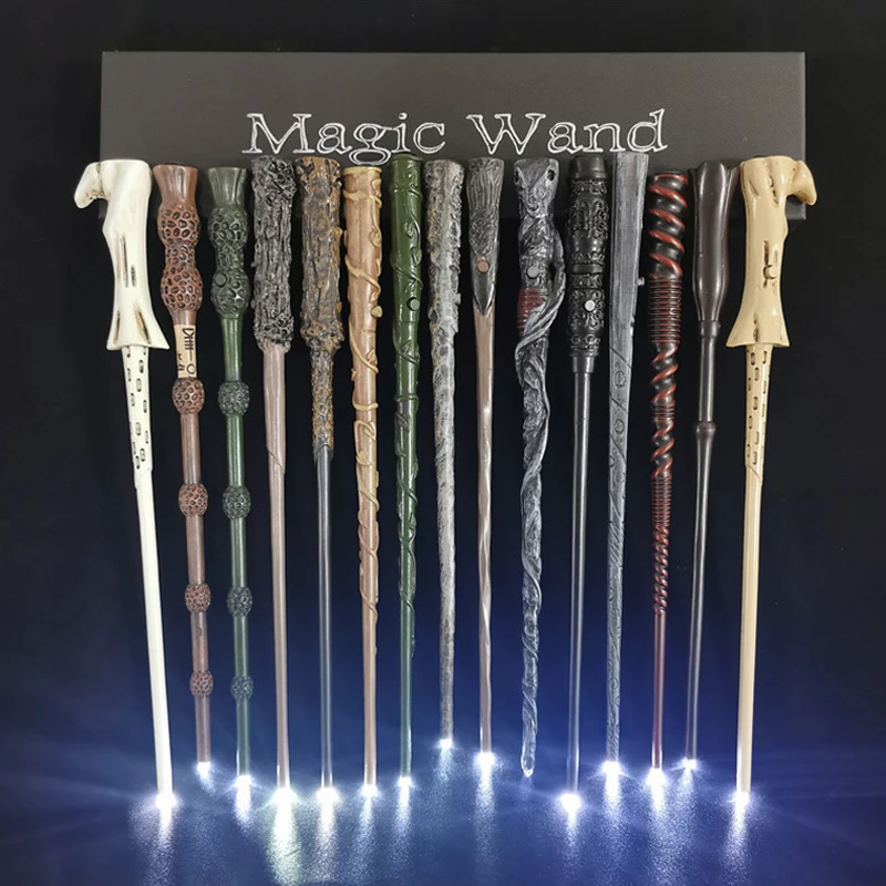 

Potter Metal Core Wand Glow Toy Harry Hermione Dumbledore Voldemort Box Magic Toy Birthday Fan Gift Room Decoration