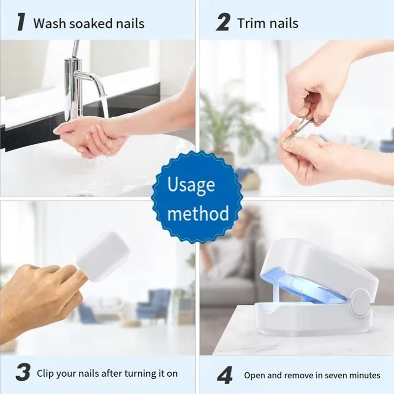 Toenail laser treatment light, high intensity treatment, portable UV fingernail sterilization light, blue nail wash light 5