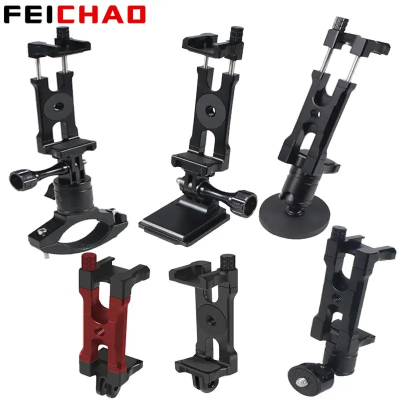 New Mobile Phone Clamp Bicycle Helmet Holder Clip Vertical Shooting