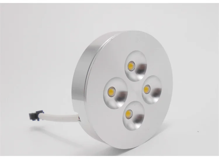 Description Picture 5 of itemDimmable 4W / White / Black / Silver Shell Super Bright Led Under Cabinet Puck Bulb Light 3000K / 4000K / 6000K