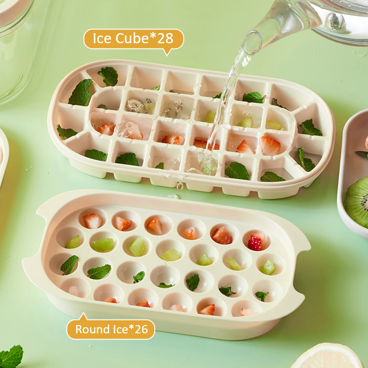 Antique Design Ice Cube Mould Tray For Freezer Flexible Water Ice