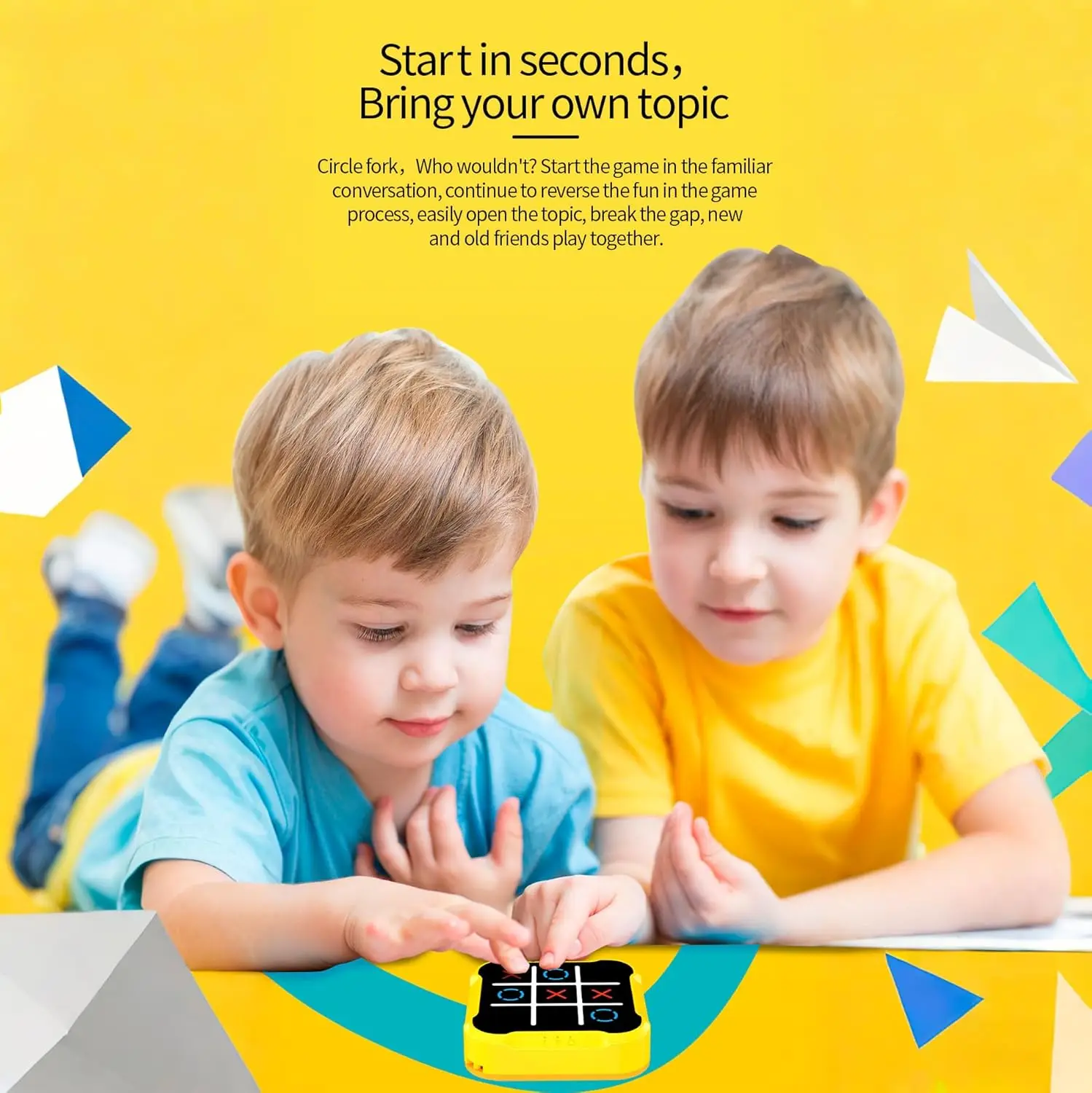 USB Rechargeable Electronic Tic-Tac-Toe Game Board Ease of Mobility Chessboard Improve Reaction Ability for Kids Gifts Toys