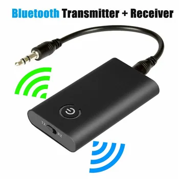 2 in 1 블루투스 5.0 송신기 수신기 TV PC 자동차 스피커, 3.5mm AUX Hifi 음악 오디오 어댑터/헤드폰, 자동차 스테레오 장치