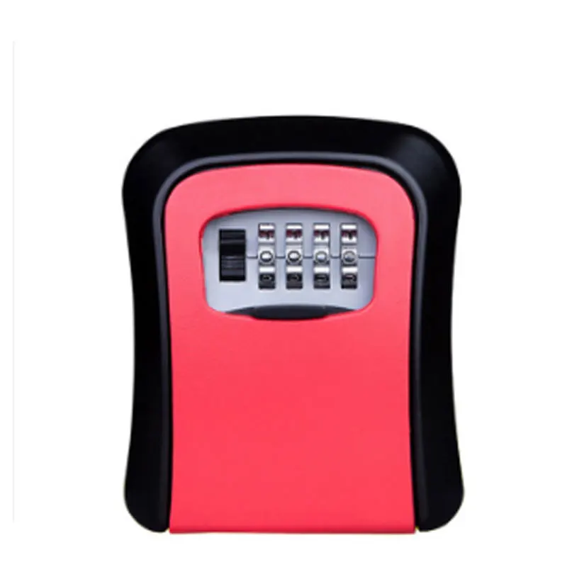 Weatherproof Wall-mounted Key Safe Password Key Box Key Lock Box No4 Combination Key Storage Lock Box Indoor and Outdoor