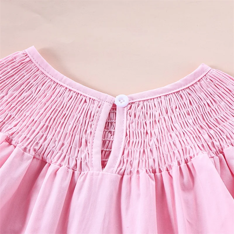 Girls' Valentine's Heart Print Ruffle Dress 4
