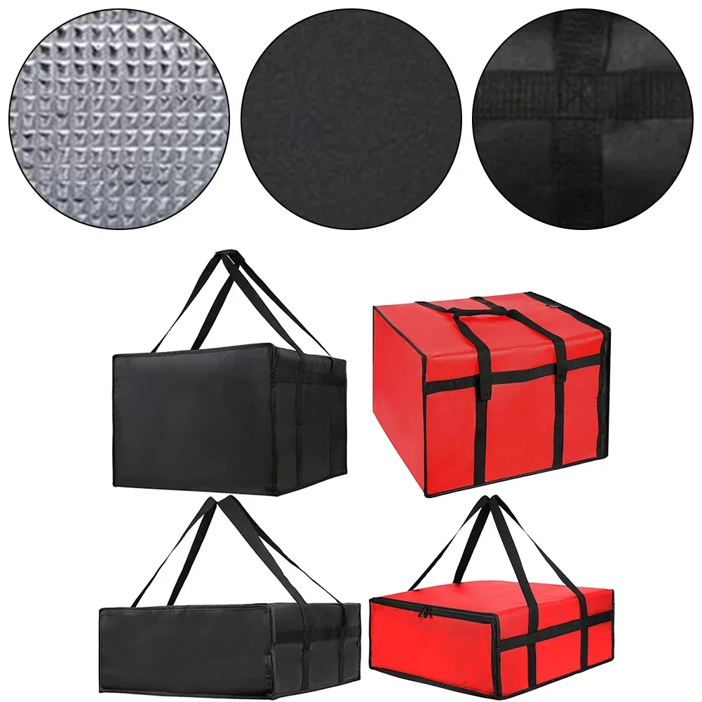 1pc Pizza Delivery Bag Waterproof Non-woven Fabric Insulated Pizza Delivery Bags Grocery Food Bag Portable Replacement Parts 5