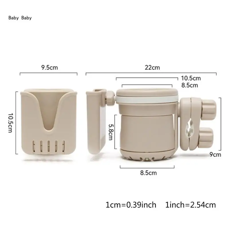 Secure & Adjustable Cup Holder with Phone Holder Bottle Stand for Pram & Bike Q81A