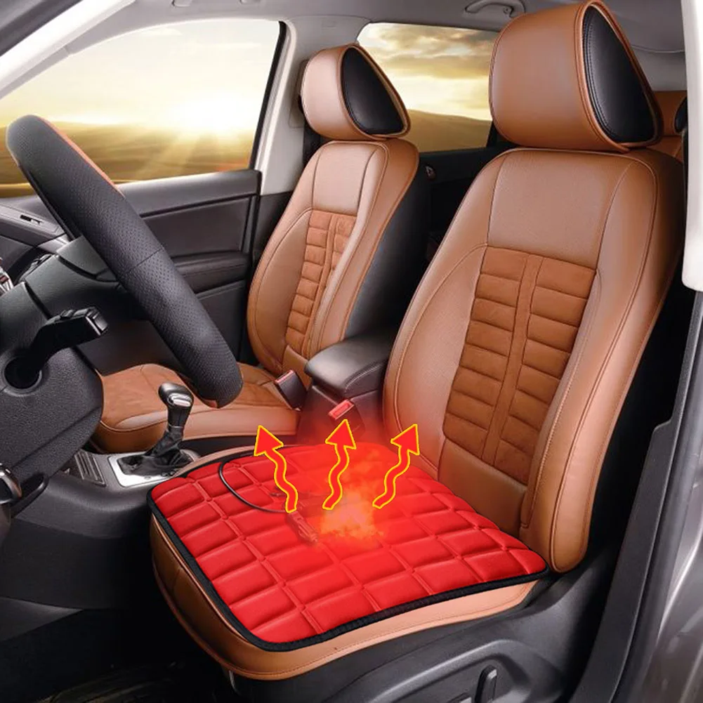 Car Electric Heating Cushion USB 5V Heated Car Seat Pad Comfortable Non Slip Warmer Cover Scratch Resistant Interior Accessories