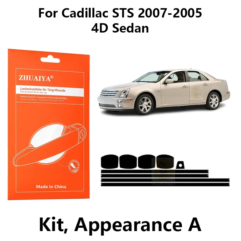 

Защитная пленка ZHUAIYA для красок дверной ручки, ТПУ PPF для Cadillac STS 2007-2005 4D, автомобильные аксессуары