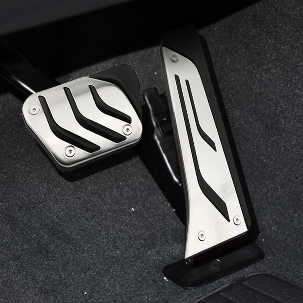 Premium Aluminum Car Pedal Covers - Anti-Slip Brake and Accelerator Pads