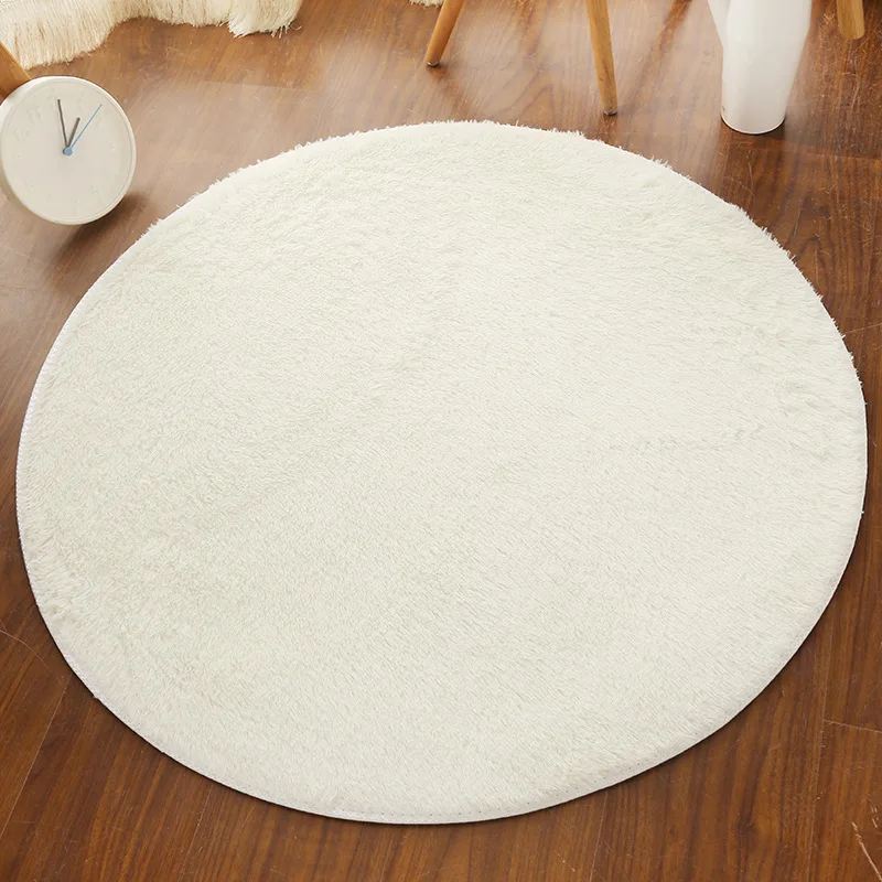 140CM Fluffy Soft Shaggy Area Round Rug Living Room Bedroom Carpet Home Bedroom Decoration Big Carpets 3