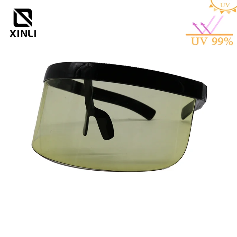 

Fashion Outdoor Adult Yellow Lens Sunshade Hat Goggles with Nose Bridge Support Sun Visor Caps for Beach Camping and Fishing